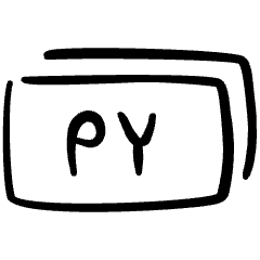 Coding File Py Tag Icon from Freehand Set