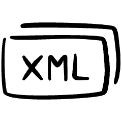 Coding File Xml Tag Icon from Freehand Set