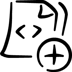 File Code Add 1 Icon from Freehand Set