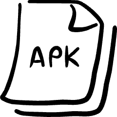 File Code Apk Icon from Freehand Set