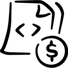 File Code Cash 1 Icon from Freehand Set