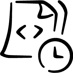 File Code Clock 1 Icon from Freehand Set