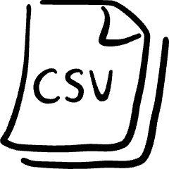 File Code Csv Icon from Freehand Set