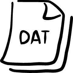 File Code Dat Icon from Freehand Set