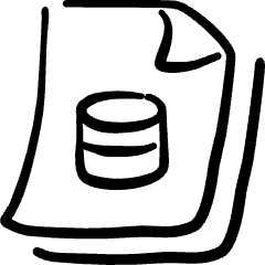 File Code Database Icon from Freehand Set