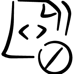 File Code Disable 1 Icon from Freehand Set