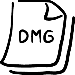 File Code Dmg Icon from Freehand Set