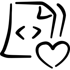 File Code Favorite Heart 1 Icon from Freehand Set