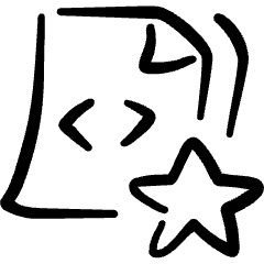 File Code Favorite Star 1 Icon from Freehand Set