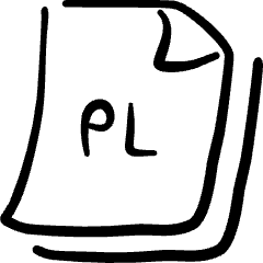 File Code Pl Icon from Freehand Set