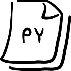 File Code Py Icon from Freehand Set