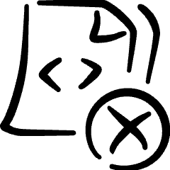 File Code Remove 1 Icon from Freehand Set