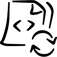File Code Sync 1 Icon from Freehand Set