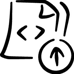 File Code Upload 1 Icon from Freehand Set