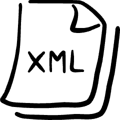 File Code Xml Icon from Freehand Set