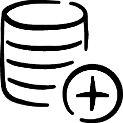 Database Add Icon from Freehand Set