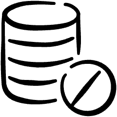 Database Disable Icon from Freehand Set