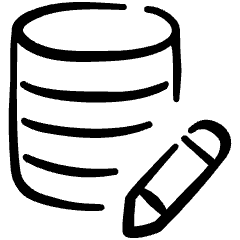 Database Edit Icon from Freehand Set