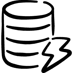 Database Flash Icon from Freehand Set