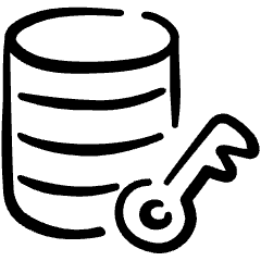 Database Key Icon from Freehand Set