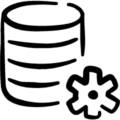 Database Settings Icon from Freehand Set
