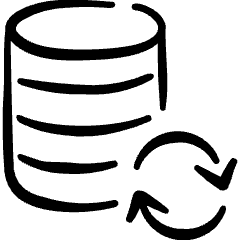 Database Sync Icon from Freehand Set