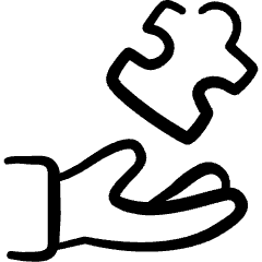 Plugin Hand Puzzle Icon from Freehand Set