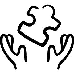 Plugin Hands Puzzle Icon from Freehand Set