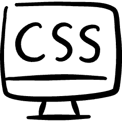 Programming Language Monitor Css Icon from Freehand Set