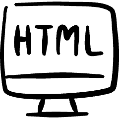 Programming Language Monitor Html Icon from Freehand Set