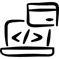 Programming Code Laptop Browser Icon from Freehand Set