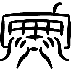 Programming Keyboard Type Icon from Freehand Set