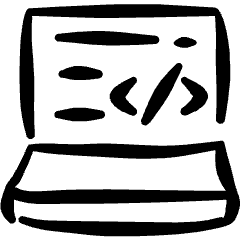 Programming Laptop Coding Icon from Freehand Set