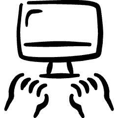 Programming Monitor Type Icon from Freehand Set