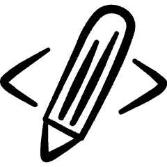 Programming Pencil Edit Icon from Freehand Set