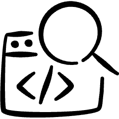 Programming Search Browser Icon from Freehand Set