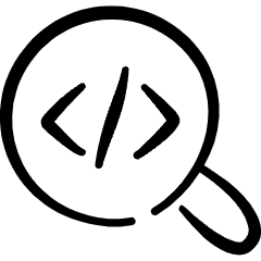 Programming Search Icon from Freehand Set