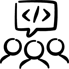 Programming Team Chat 3 Icon from Freehand Set