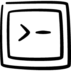 Programming Terminal Code Icon from Freehand Set