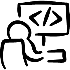 Programming User Code Icon from Freehand Set