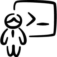 Programming User Code Male Icon from Freehand Set