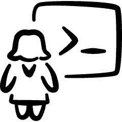 Programming User Code Woman Icon from Freehand Set