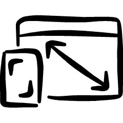 Responsive Design Expand Icon from Freehand Set