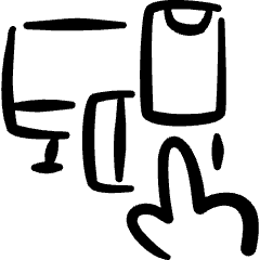 Responsive Design Hand Icon from Freehand Set