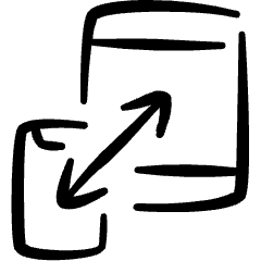 Responsive Design Phone Icon from Freehand Set