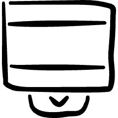 Ui Screen Split Icon from Freehand Set