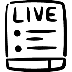 Ui Webpage Live Icon from Freehand Set