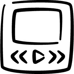 Ui Webpage Play Icon from Freehand Set