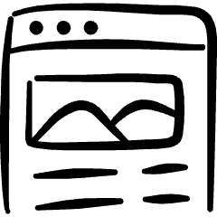 Website Development Browser Page Header Icon from Freehand Set