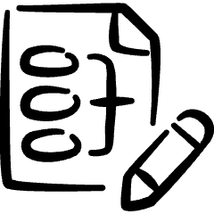 Website Development Code Flowchart Icon from Freehand Set